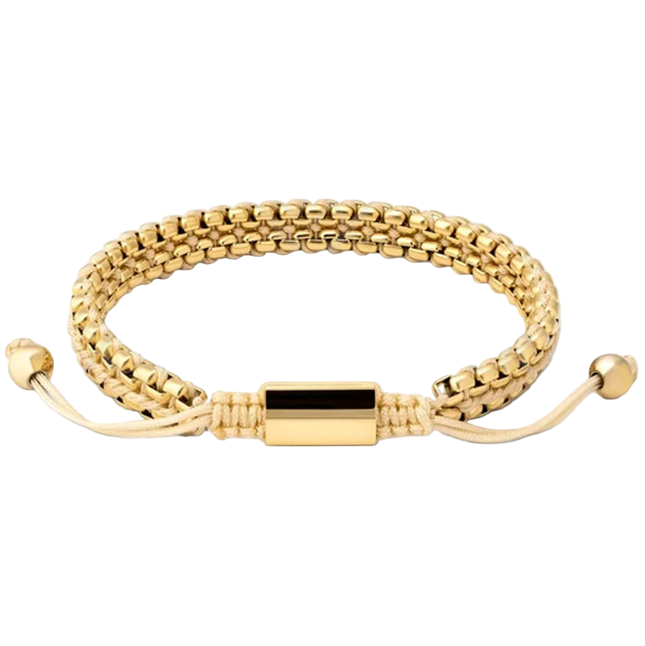 Bracelet  à chaînes perlées double couche, fabriqué à la main