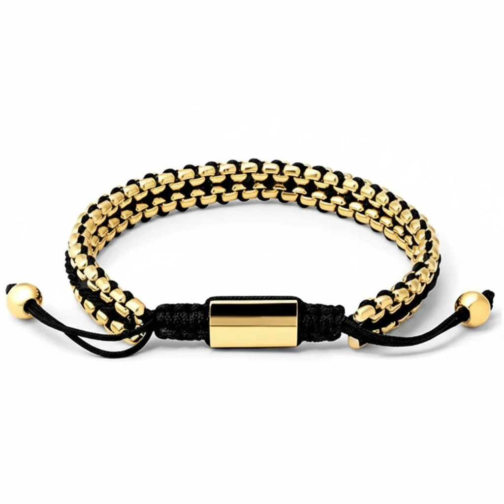 Bracelet  à chaînes perlées double couche, fabriqué à la main