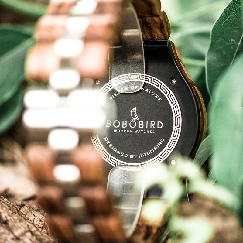 Montre en bois  Luxe Sport Mode Chronographe Montre en Bois pour Hommes